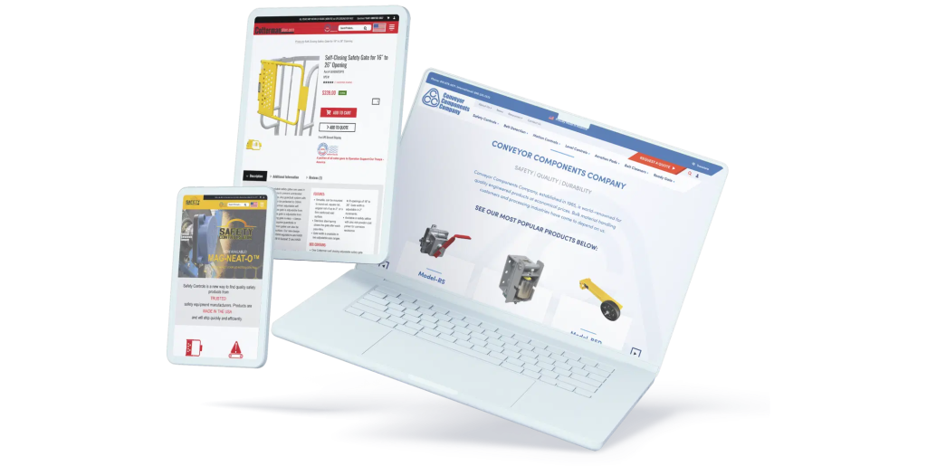 Cotterman Portfolio images showing new web design for company website