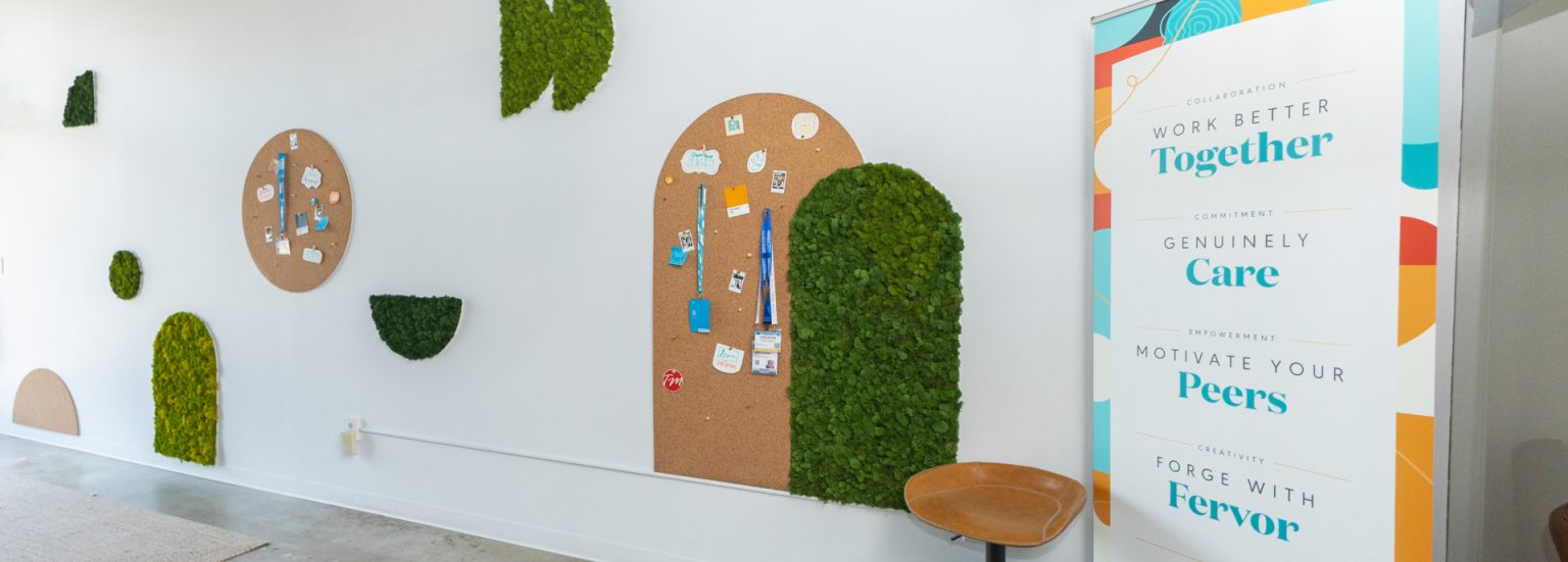 Entry space for Perfect Afternoon's office in Pleasant Ridge, Michigan