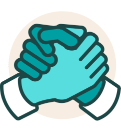Perfect Afternoon's value: Commitment | Two hands in a handshake