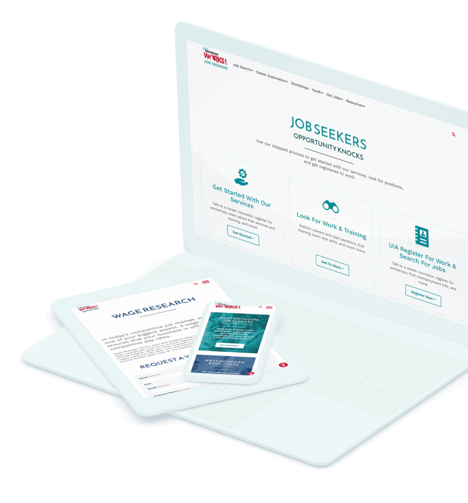 West Michigan Works Talent Solution Company - Site preview on devices