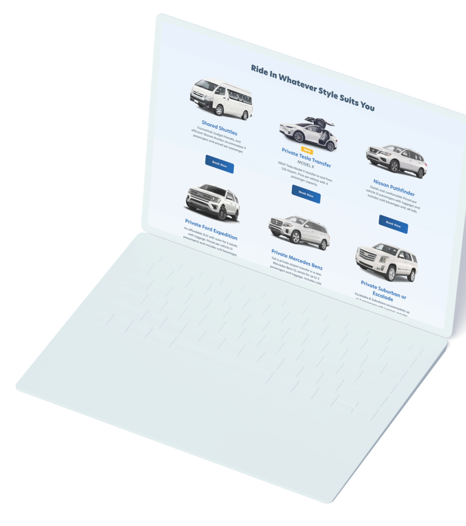 Website design for SJD Taxi