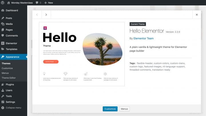Elementor Webpage Example