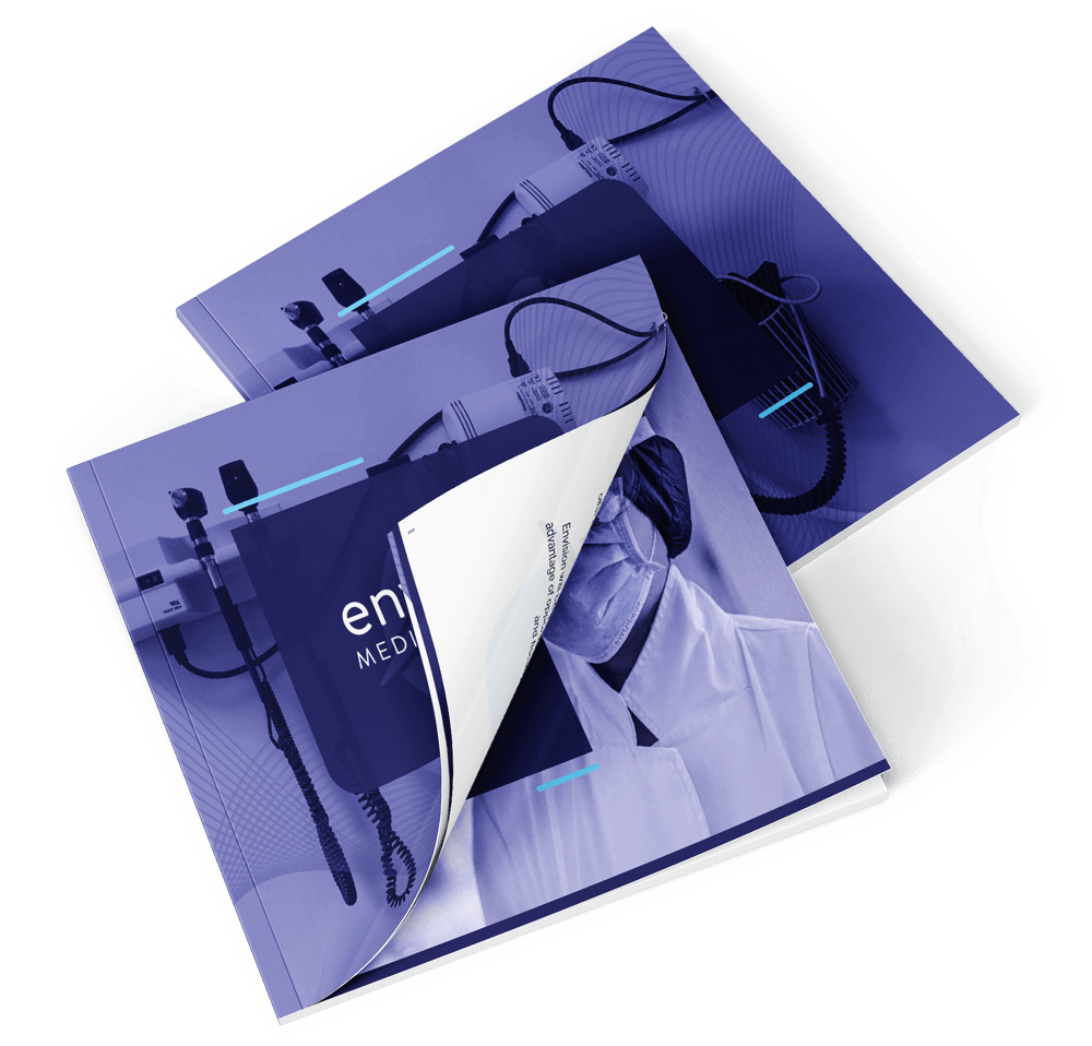 Envision Medical Group brand book, front and back covers.