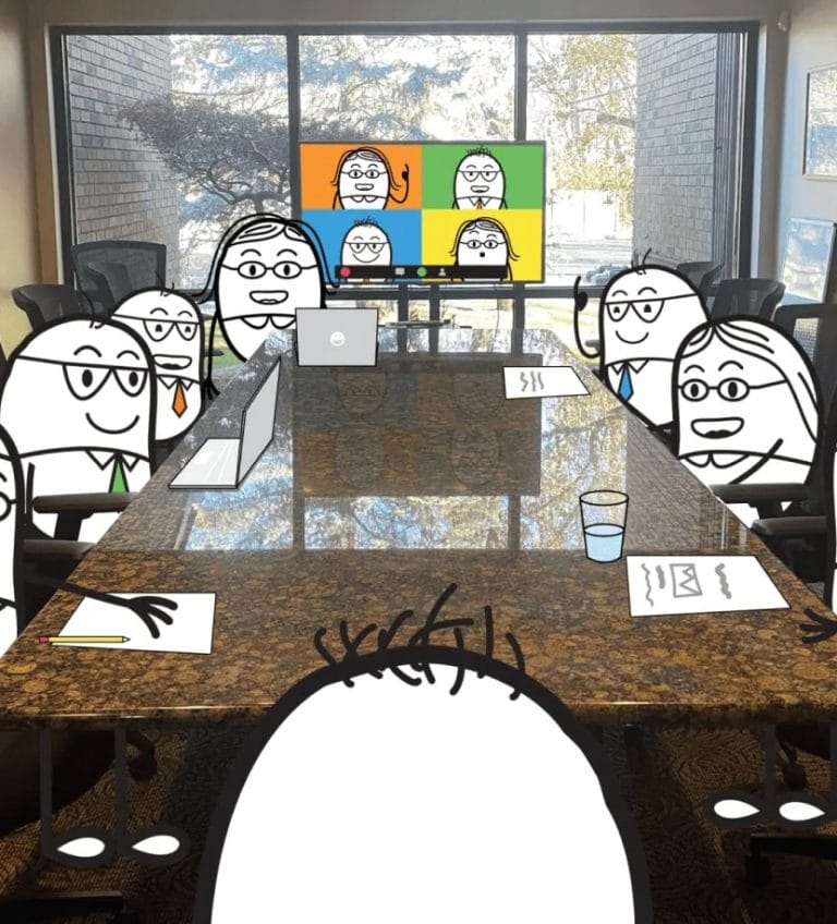 CPA Nerds marketing project image | Multiple beans sitting at a conference room table